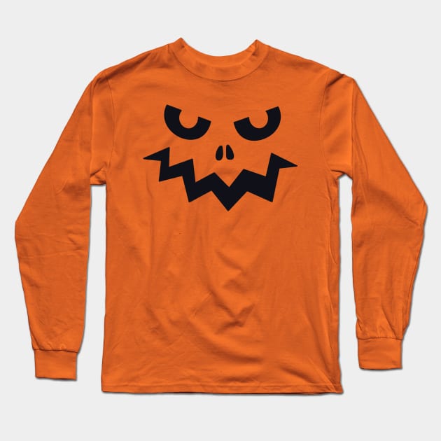 Halloween Pumpkin Face Long Sleeve T-Shirt by Issho Ni